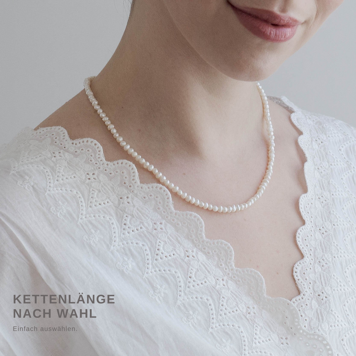 HELGJA // Perlenhalskette mit Verschluss aus Sterlingsilber - CONTESSA BERLIN